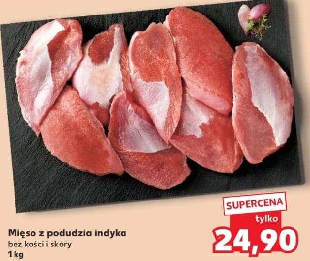 Mięso z podudzia indyka bez kości i skóry 1kg